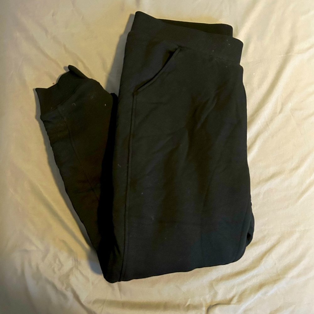 NWT Eddie Bauer Black Fleece-lined Sweatpants